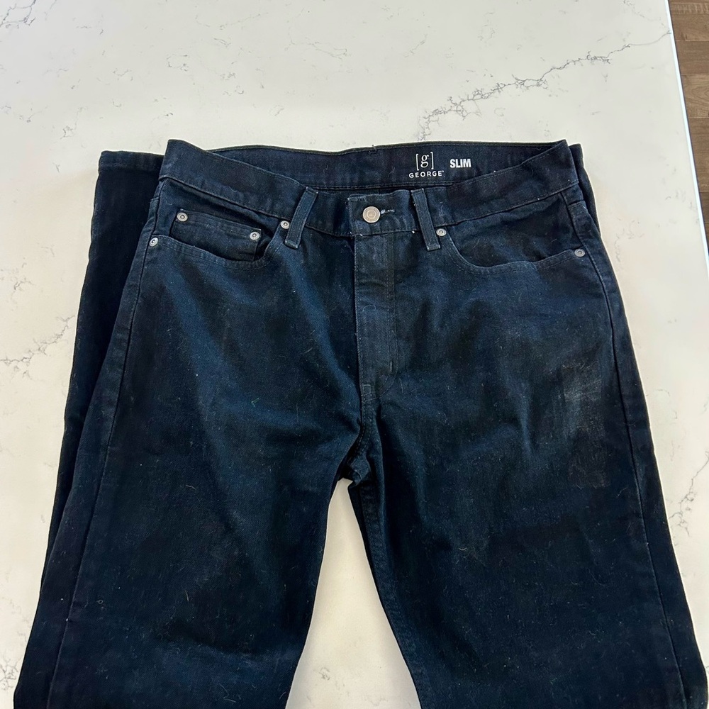 George Slim Black Jeans - Men’s 32x32